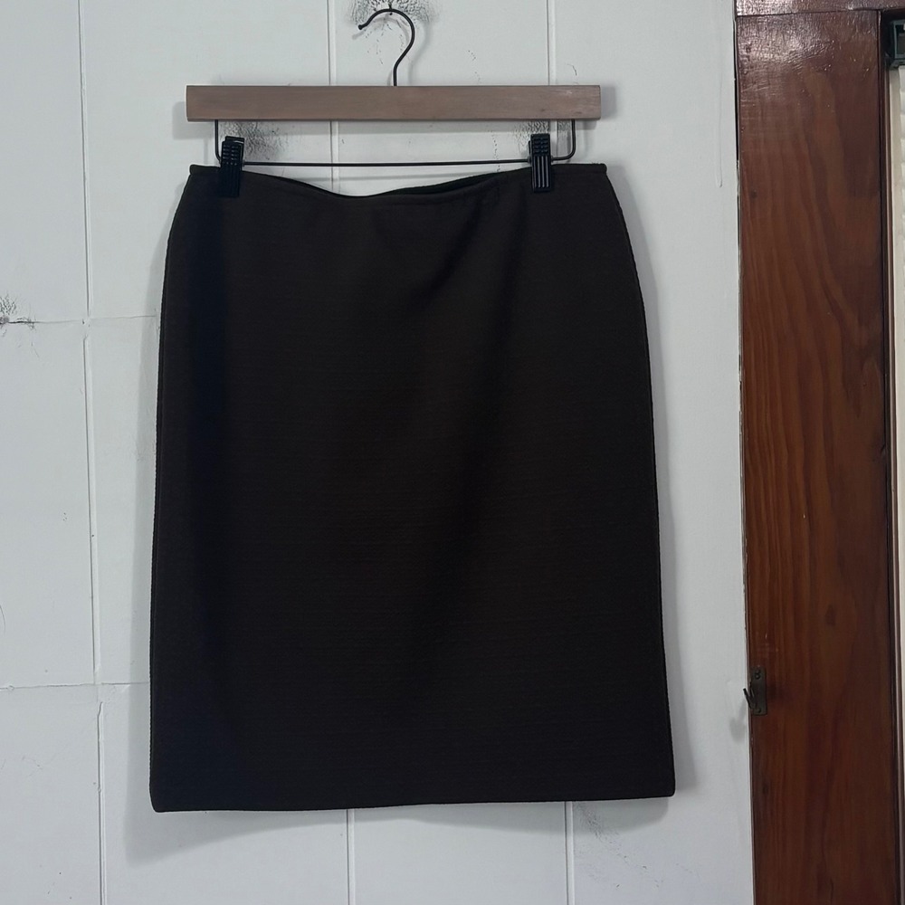 Yessica Textured Pencil Skirt Womens Size S Elastic Waist Knee Length